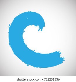 Distressed Brush Stroke. Grunge Wave Ink Line  .Logo Icon. Vector