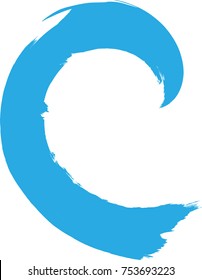 Distressed Brush Stroke. Grunge Wave Ink Line  . Logo Icon. movement . Vector