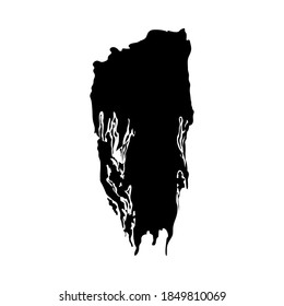 distressed brush stroke painted black vector illustration