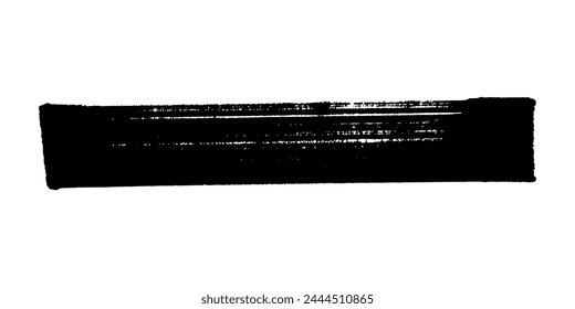 Textura de trazo de pincel estresado. Grunge elemento gráfico de salpicadura negra para publicidad aislada