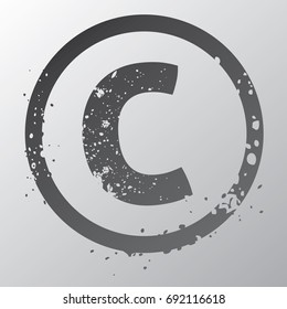Distressed C Letter