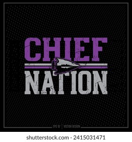 Distressed Chief Nation, Chief Nation, Sports Emblem, Sport