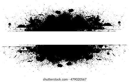Distressed circle shape . Black Modern Textured banner .