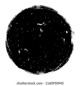 Distressed Circle Stamp Vector Black Color Overlay Textures. Round Bold Grunge distress Template background For your design. EPS10 vector.