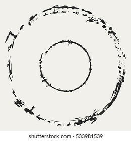 Distressed Circle Stamp Vector Black Color Overlay Textures. Thin And Bold Grunge distress Template background For your design. EPS10 vector.