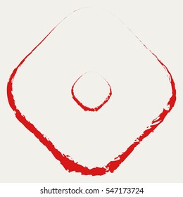 Distressed Circle Stamp Vector Black Color Red Overlay Textures. Thin And Bold Grunge distress Template background For your design. EPS10 vector.