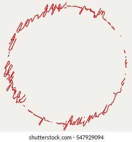 Distressed Circle Stamp Vector Red Color Overlay Textures. Thin And Bold Grunge distress Template background For your design. EPS10 vector.