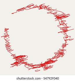 Distressed Circle Stamp Vector Red Color Overlay Textures. Thin And Bold Grunge distress Template background For your design. EPS10 vector.