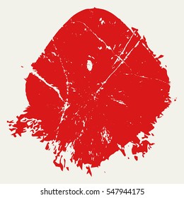 Distressed Circle Stamp Vector Red Color Overlay Textures. Thin And Bold Grunge distress Template background For your design. EPS10 vector.