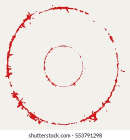 Distressed Circle Stamp Vector Red Color Stock Vector (Royalty Free ...