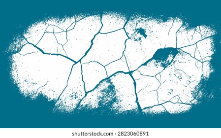 Distressed concrete surface with white ink drips and splatters