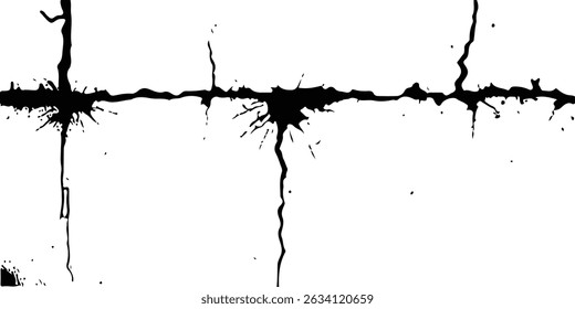 Distressed Cracked Concrete Surface with Grunge Texture on Clean White Background – Ideal for Backgrounds, Overlays, and Digital Art