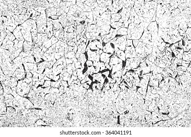 Distressed Cracked Paint Overlay Texture. EPS10 vector.