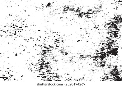 Distressed and damaged abstract grunge pattern with a grainy, noisy overlay on a black-and-white ink surface
