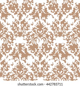 Distressed damask pattern seamless background tile