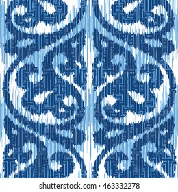 Distressed damask pattern seamless background tile