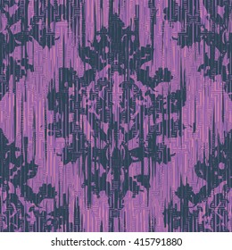 Distressed damask pattern seamless vector background tile