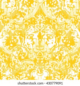Distressed damask pattern vector background tile