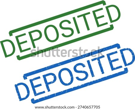 Distressed DEPOSITED vector stamp design.