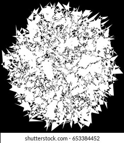 Distressed design element. Abstract textured geometric shape 