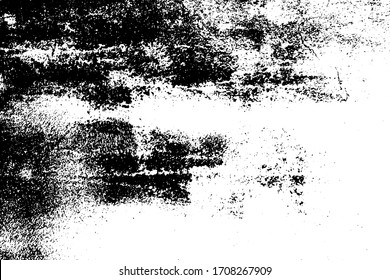 Distressed detailed overlay texture of rough surface, cracked wall, stone and old paint. Grunge horizontal background. One color graphic resource.