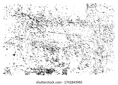 Distressed detailed overlay texture of rough surface, cracked wall, stone and old paint. Grunge horizontal background. One color graphic resource.