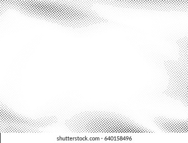 Distressed dirty spotted damaged circle dot background. Vector illustration
