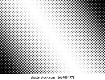 Fondo de puntos alterados. Fondo de puntos abstractos. Superposición de arte pop de semitono. Textura degradada. Ilustración del vector