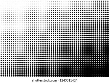 Distressed Dots Background. Abstract Pop-art Backdrop. Halftone Pattern. Monochrome Fade Texture. Vector illustration