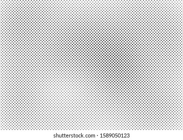 Distressed Dots Background. Abstract Pop-art Overlay. Points Black and White Texture. Vintage Pattern. Vector illustration