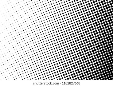 Distressed Dots Background. Black and White Monochrome Overlay. Fade Vintage Pattern. Halftone Texture. Vector illustration