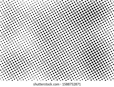 Distressed Dots Background. Black and White Fade Overlay. Points Pattern. Modern Backdrop. Vector illustration
