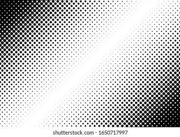Distressed Dots Background. Black and White Gradient Texture. Modern Overlay. Abstract Backdrop. Vector illustration