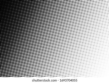Distressed Dots Background. Black and White Overlay. Abstract Points Texture. Halftone Pop-art Backdrop. Vector illustration