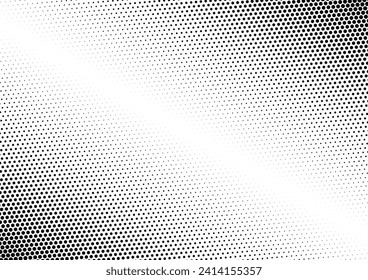 Hintergrund für beschädigte Punkte. Fade Overlay. Abstraktes Halbtonmuster. Moderne Textur. Vektorgrafik