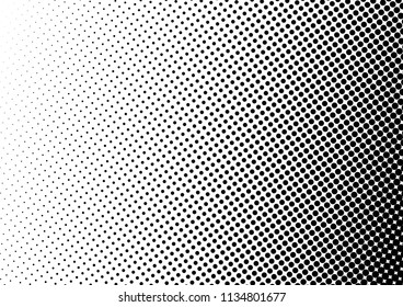 Distressed Dots Background. Fade Texture. Gradient Pattern. Pop-art Black and White Backdrop. Vector illustration