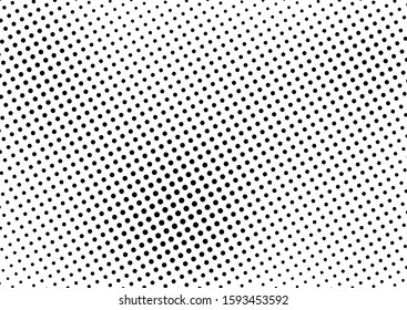 Distressed Dots Background. Fade Texture. Halftone Backdrop. Monochrome Abstract Pattern. Vector illustration