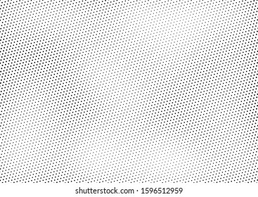 Distressed Dots Background. Grunge Black and White Backdrop. Pop-art Fade Texture. Halftone Overlay. Vector illustration