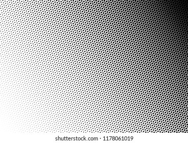 Distressed Dots Background. Grunge Monochrome Texture. Vintage Overlay. Black and White Abstract Backdrop. Vector illustration