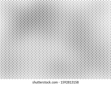 Distressed Dots Background. Grunge Overlay. Monochrome Vintage Pattern. Pop-art Fade Backdrop. Vector illustration