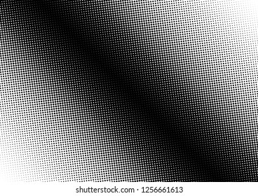 Distressed Dots Background. Halftone Overlay. Black and White Pop-art Pattern. Vintage Gradient Texture. Vector illustration
