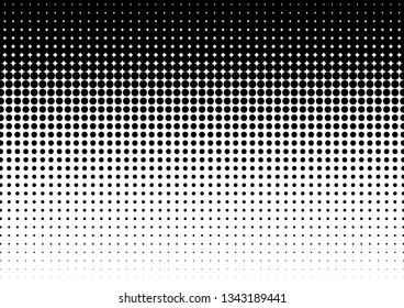 Distressed Dots Background. Halftone Points Overlay. Fade Grunge Backdrop. Black and White Abstract Pattern. Vector illustration