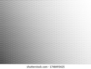 Distressed Dots Background. Modern Backdrop. Vintage Pattern. Black and White Pop-art Texture. Vector illustration