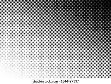 Distressed Dots Background. Monochrome Overlay. Fade Backdrop. Grunge Texture. Vector illustration