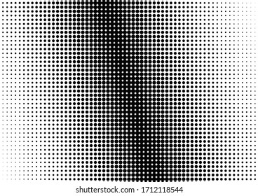 Distressed Dots Background. Vintage Pattern. Black and White Modern Backdrop. Pop-art Halftone Texture. Vector illustration