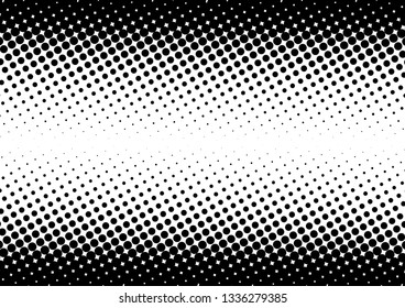 Distressed Dots Background. Vintage Texture. Pop-art Black and White Backdrop. Fade Points Overlay. Vector illustration
