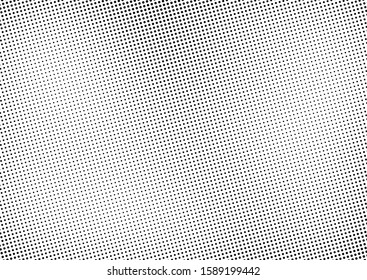 Distressed Dots Background. Vintage Texture. Modern Black and White Overlay. Pop-art Grunge Backdrop. Vector illustration
