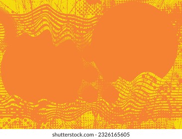 Distressed dotted design element. Duo tone, grunge poster . Modern art .Abstract, grungy composition . Half tone background. Halftone dots texture effect .Contemporary vector. Grange design