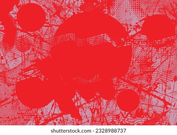 Distressed dotted design element. Duo tone, grunge poster . Modern art .Abstract, grungy composition . Half tone background. Halftone dots texture effect .Contemporary vector. Grange design.