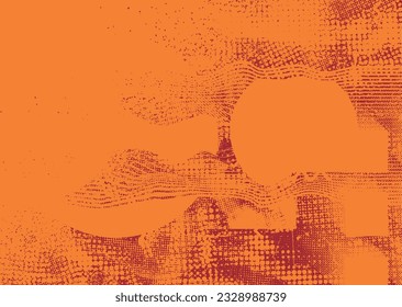 Elemento de diseño de puntos con problemas. Tono de Duo, afiche de estruendo. Arte moderno. Resumen, composición grosera. Fondo de medio tono. Efecto de textura de puntos de semitono .Vector contemporáneo. Diseño de rango.